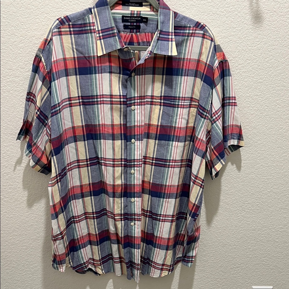 Daniel Cremieux Classics Men’s XXL Plaid Button-Down 100% Cotton Classic Fit